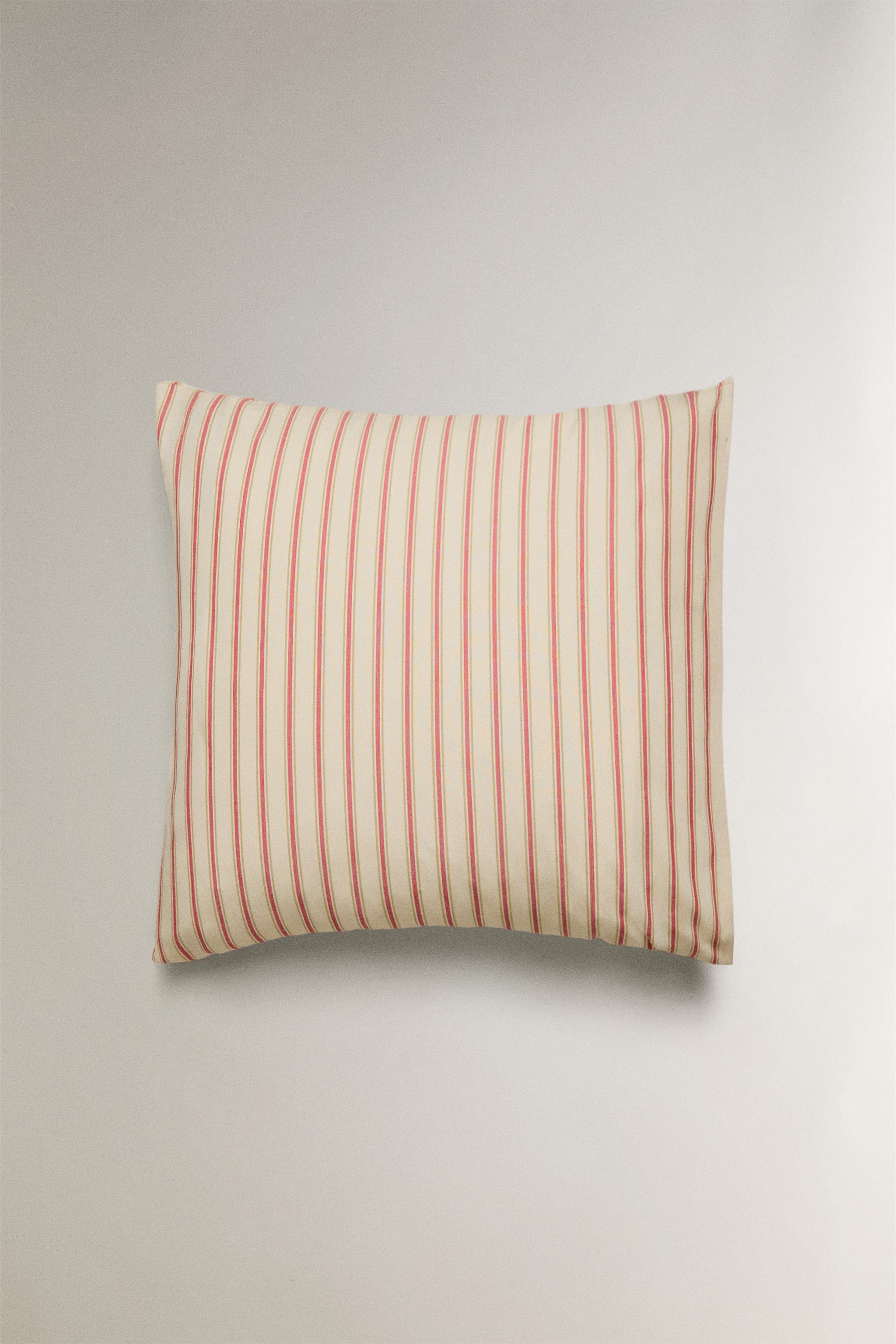 STRIPED PERCALE PILLOWCASE (300 THREAD COUNT)